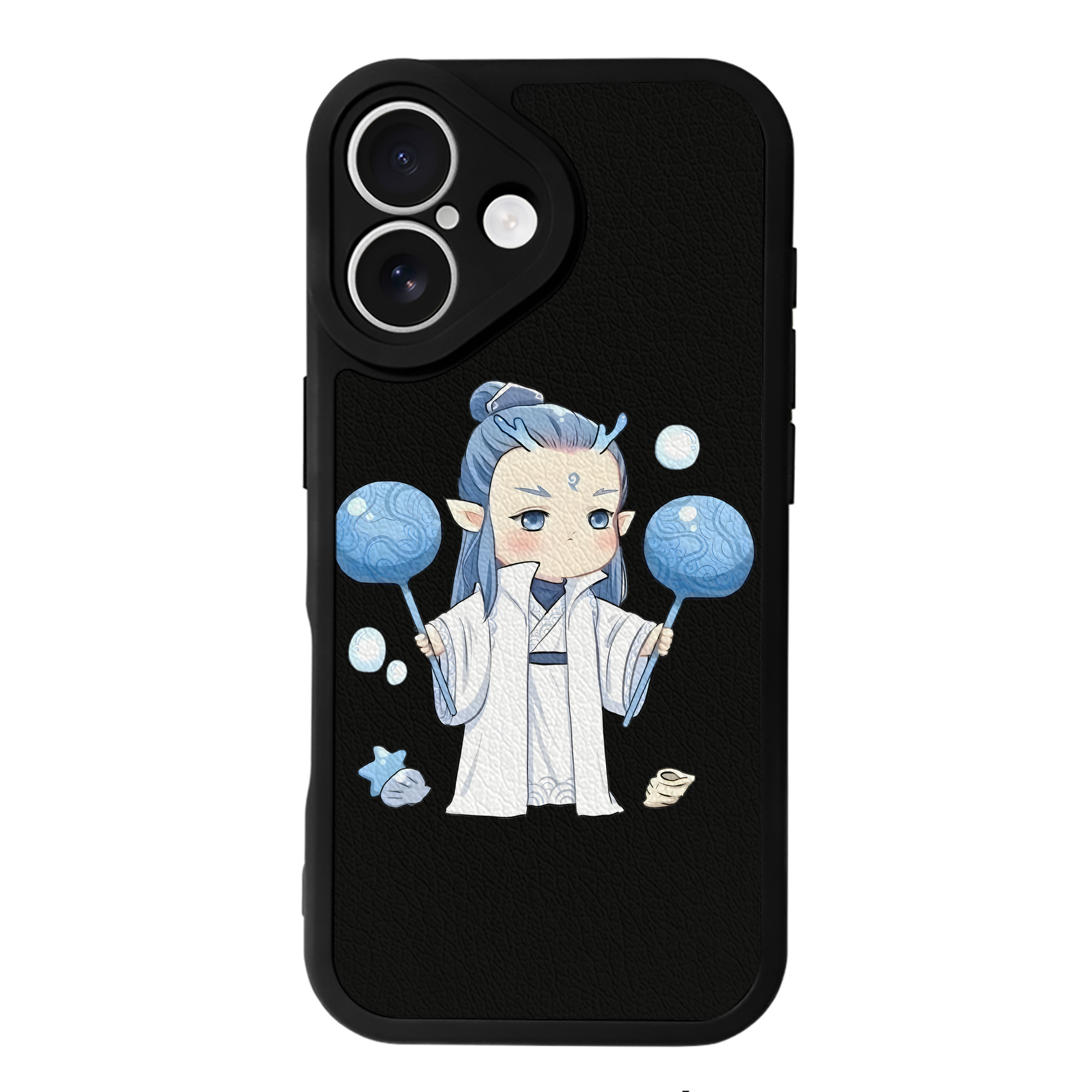 （画像用） Ne Zha 2 ナタ 魔童の大暴れ 【iPhone 16シリーズ対応】シリコンスマホケース（レザー調） 材質：シリコン
